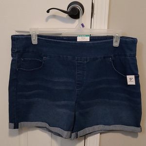 Time and Tru Shorts 5" inseam stretch denim